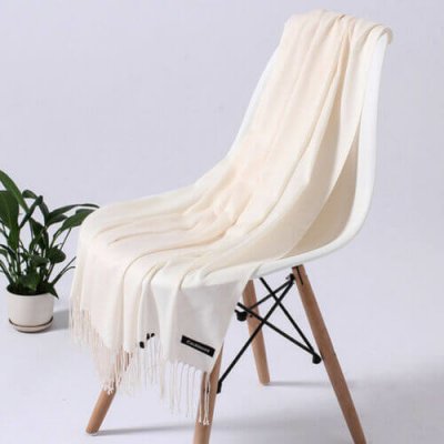 Classic Scarf bílá kašmírová šála – Sleviste.cz