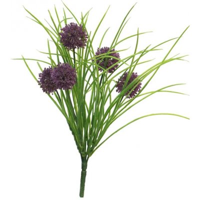 Česnek okrasný - Allium x3 fialová s trávou 39 cm