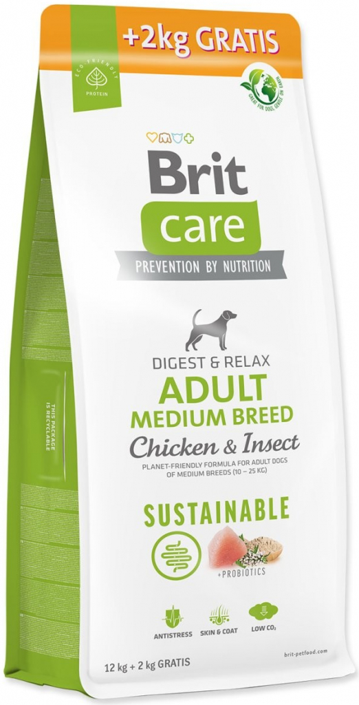 Brit Care Sustainable Adult Medium Breed Chicken & Insect 14 kg