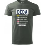 Děda sro služby klasické pánské tričko tmavá břidlice šedá se zeleným nádechem – Zboží Mobilmania