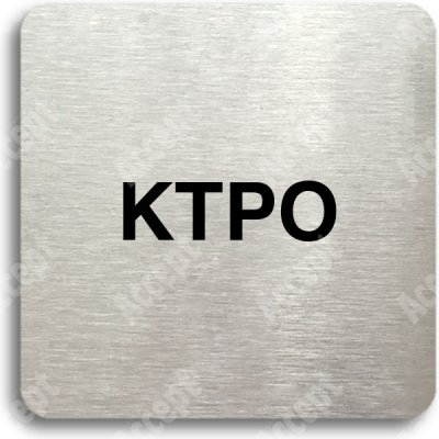 ACCEPT Piktogram KTPO - stříbrná tabulka - černý tisk bez rámečku – Hledejceny.cz
