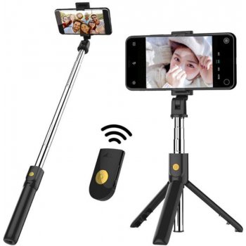 SES 3v1 Bluetooth bezdrátová 90 cm s Tripod stativem a s dálkovým ovládáním černá 7753