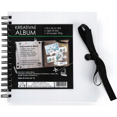 Lepenkové kreativní album P + P 20,5 x 20,5 cm Bílé – Zboží Živě