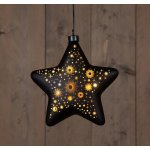 NIPEKO 9432333 Dekorativní vánoční LED závěsná hvězda 2xAAA 19cm černá časovač – Hledejceny.cz