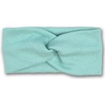 Kojenecká propletená bavlněná čelenka mint – Zboží Mobilmania