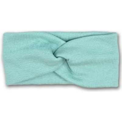 Kojenecká propletená bavlněná čelenka mint – Zboží Mobilmania
