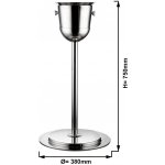 G.Gastro D9784800 Chladicí nádoba na víno šampaňské ve stojanu nerezová ocel Ø 380 mm výška 750 mm chrom – Zboží Mobilmania