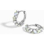 Royal Exklusive Royal Fashion stříbrné rhodiované náušnice kroužky z mnoha drahokamů GU-DR22120E-SILVER-TOPAZ-OPAL-MOONSTONE – Zboží Mobilmania