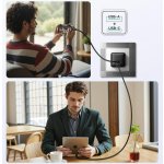 iPEAX GaN Síťová nabíječka 20 W 1x USB-C a 1x USB-A černá 90010125 – Sleviste.cz