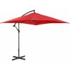 Zahradní slunečník Uniprodo Boční slunečník UNI_UMBRELLA_SQ250RE, 250 x 250 cm, náklonem, s, červený - čtvercový