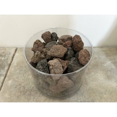 Lávová drť, hnědo-černá 16-32 mm, dóza 1,5l (cca 1,5kg) – Zboží Dáma