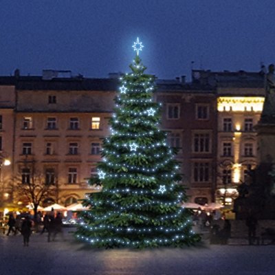 DECOLED LED světelná sada na vánoční stromy vysoké 9-11 m ledová bílá s dekory EFD11 – Hledejceny.cz