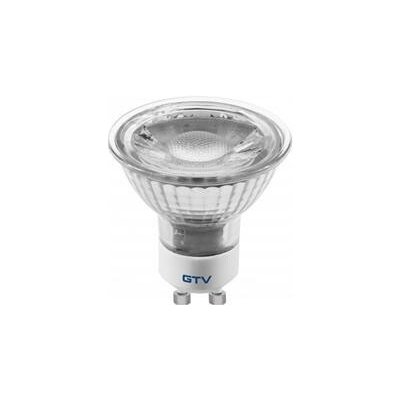 GTV LED, SMD 2835, TEPLÁ BÍLÁ, GU10, 5 W, AC 220–240 V, SKLO, VYZAŘOVACÍ ÚHEL 38*, 400 lm, 4 – Hledejceny.cz