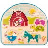 Dřevěná hračka B-Toys Baby puzzle farma vkládací na desce 8 dílků