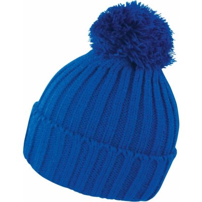 Pletená čepice s bambulí R 369X royal – Zboží Mobilmania
