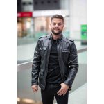 Pánská kožená bunda Gmtarus černá – Zboží Dáma