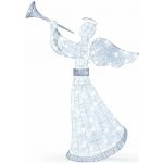 DECOLED Eco Fix 3D LED svítící anděl venkovní s trubkou 122 cm, vč. trafa, ledově bílá, hliník, IP44 – Hledejceny.cz