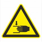Nebezpečí poranění ruky ISO 7010 samolepící vinylová fólie 100 x 100 mm – HobbyKompas.cz
