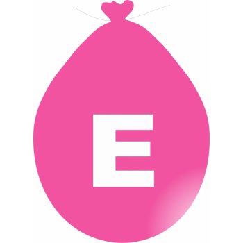 Balónek písmeno E růžové