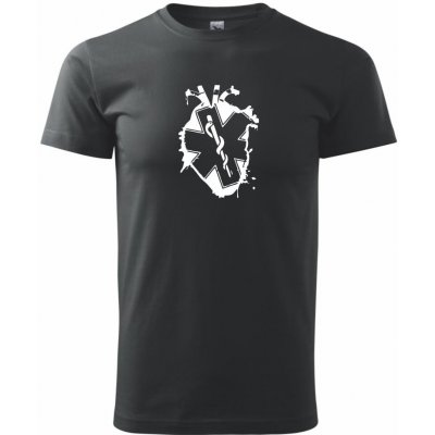Zdravotnické srdce Klasické pánské triko černá