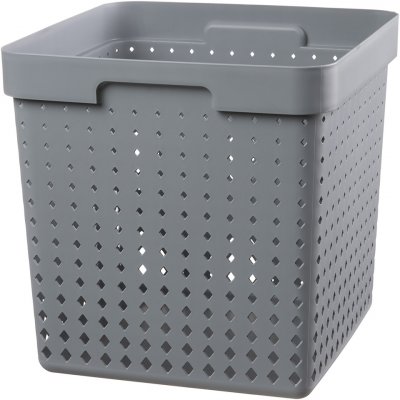 Plast Team Košík Seoul XL Square 29,9 x 29,9 cm šedý – Sleviste.cz