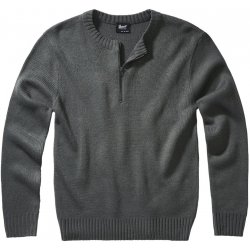 Brandit svetr pulover Armee zip 3/4 šedý