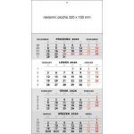 Nástěnný Čtyřměsíční skládaný šedý 2026 – Hledejceny.cz