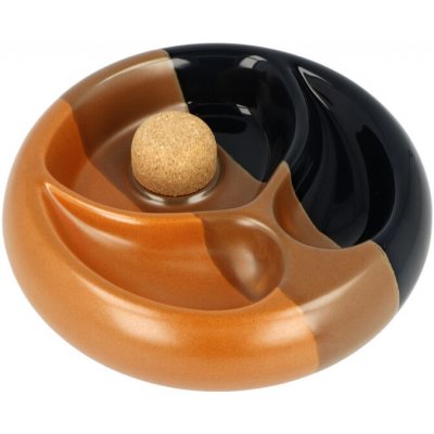 KRCZ Dýmkový popelník na 2 dýmky keramický černohnědý – Hledejceny.cz