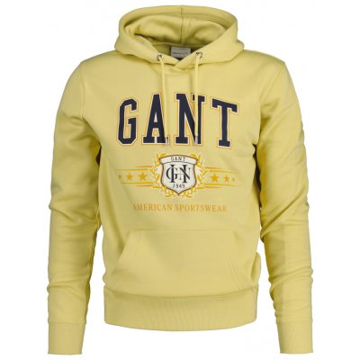 GANT CREST GRAPHIC HOODIE žlutá – Zboží Mobilmania