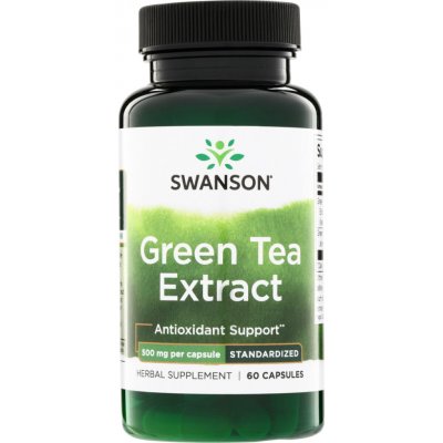Swanson Zelený čaj Green Tea Extract 500 mg 60 kapslí – Hledejceny.cz