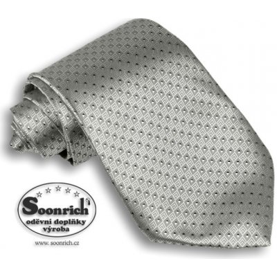 Soonrich kravata tkaná stříbrná World kwr001 – Hledejceny.cz