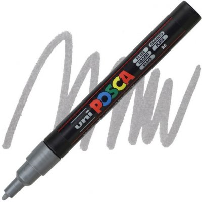Posca PC-3M 0,9 1,3 mm Silver 26 – Zboží Mobilmania