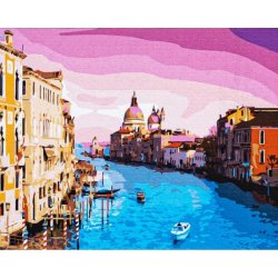 ASTRA Malování podle čísel: Benátská krajina, plátno na rámu 50 x 40 cm