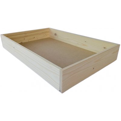 Kareš Dřevěný box s úchyty 5019 velký 400 x 600 x 90 mm Lak bezbarvý