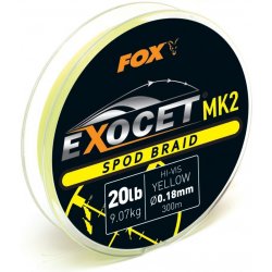 Fox šňůra na rakety Exocet MK2 Spod Braid yellow 300m 0,18mm 20lb