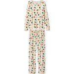 Esmera dámské vánoční velurové pyžamo bílá – Zboží Dáma Esmera dámské vánoční velurové pyžamo bílá – Zboží Dáma