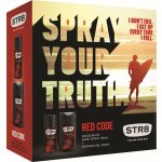 STR8 Red Code voda po holení 50 ml + deospray 150 ml + sprchový gel 250 ml dárková sada – Sleviste.cz