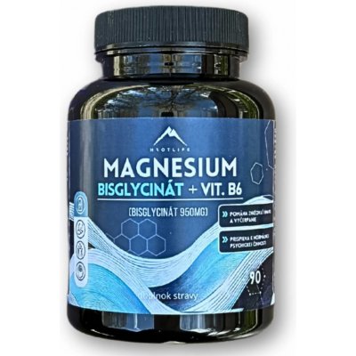 Hrotlife Magnézium bisglycinát + Vitamín B6 hořčík 90 kapslí – Hledejceny.cz