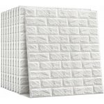 Samolepicí panely, 3D cihlové tapety sada 10 kusů 5,4 m2 bílá cihla – Sleviste.cz