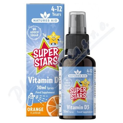 Natures Aid Vitamin D3 ve spreji pro děti pomeranč 30 ml