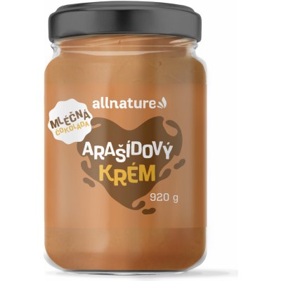 Allnature Arašídový krém s mléčnou čokoládou 920 g – Zboží Mobilmania
