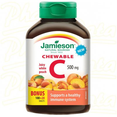 Jamieson Vit.C 500 mg broskev chew 120 tablet – Hledejceny.cz
