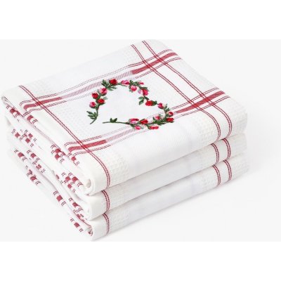 JAN peří srdíčka červené káro 45x70cm – Zboží Dáma