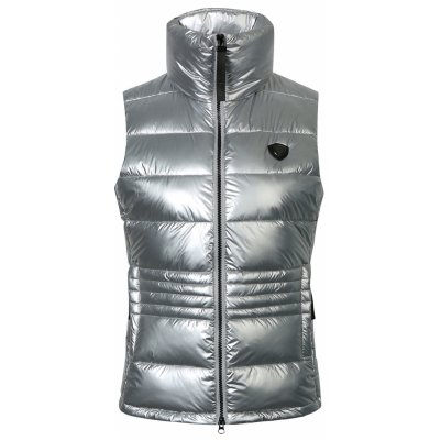 Covalliero Dámská prošívaná vesta A/W 2023 stříbrná – Zboží Mobilmania