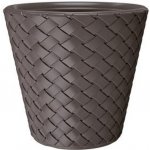 Prosperplast MATUBA Květináč 34,8x32,4 cm bambus hnědý – Sleviste.cz