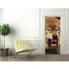 Tapety WEBLUX Samolepka na dveře fólie Snarling Wolf - 69348071 Chvění vlka rozměry 90 x 220 cm