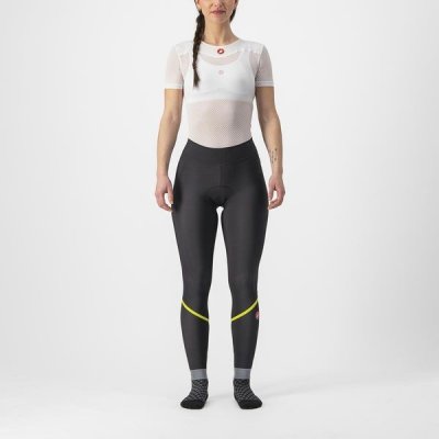 Castelli dámské Velocissima Thermal s vložkou black/electric lime – Zboží Mobilmania