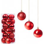 SPRINGOS Vánoční baňky červené mix 4cm sada 20ks – Zboží Dáma