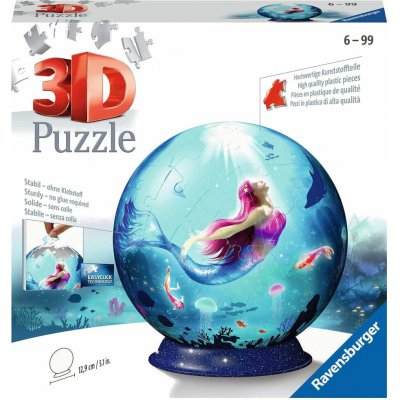 Ravensburger 3D puzzleball Mořská panna 72 ks – Zboží Dáma
