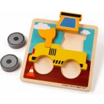 Bigjigs Vkládací puzzle bagr – Sleviste.cz